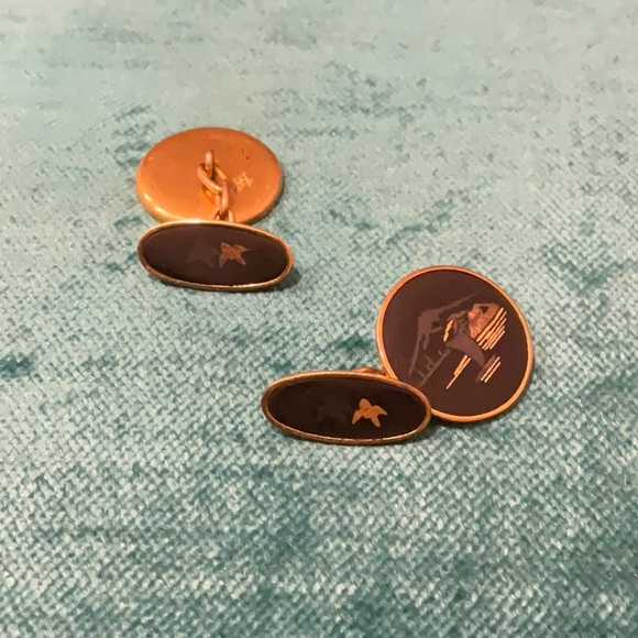 Vintage cufflinks: Mount Fuji - Picture 3 of 7